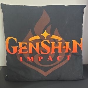 Amazon Black and Orange Genshin Impact Pillow